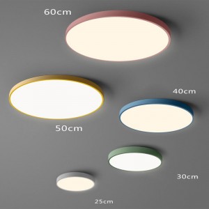 LED moderne akryllegering rund 5 cm Supertynd LED-lampe.LED-lys. Loftslamper.LED-loftslampe. Loftslampe til foyer-soveværelse